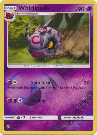 Whirlipede - 57/147 - Uncommon Reverse Holo