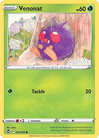 Venonat - 1/195 - Common Reverse Holo