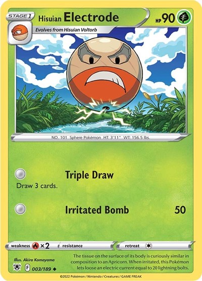 Hisuian Electrode - 3/189 - Uncommon Reverse Holo