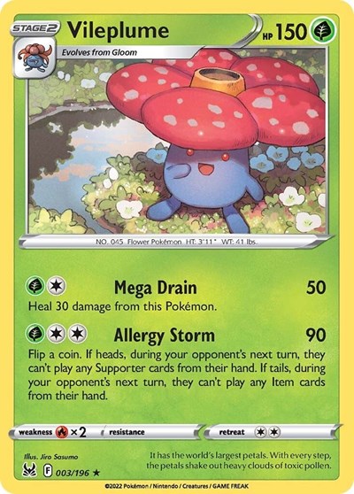 Vileplume - 3/196 - Holo Rare