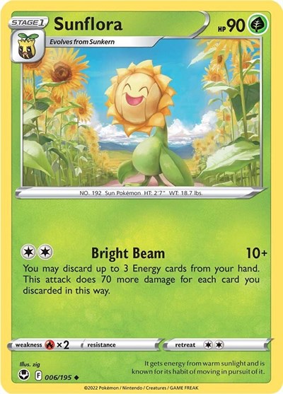 Sunflora - 6/195 - Uncommon Reverse Holo