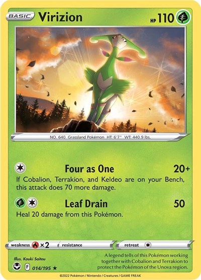 Virizion - 14/195 - Rare Reverse Holo
