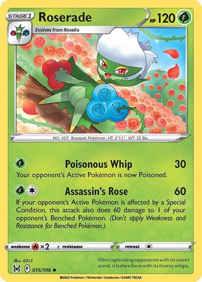 Roserade - 15/196 - Uncommon Reverse Holo