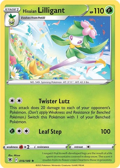 Hisuian Lilligant - 16/189 - Holo Rare Reverse Holo