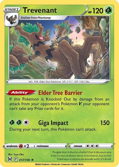 Trevenant - 17/196 - Holo Rare Reverse Holo