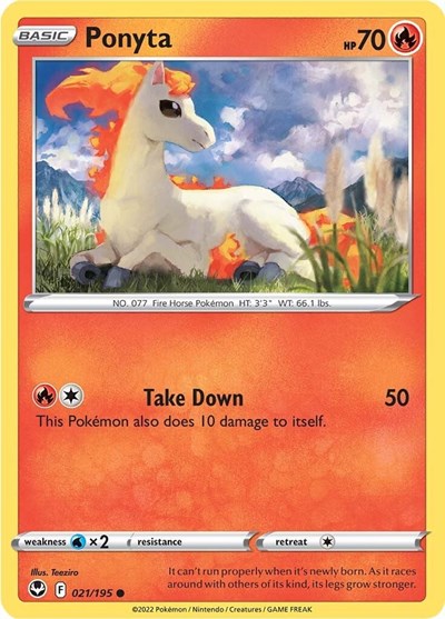 Ponyta - 21/195 - Common Reverse Holo