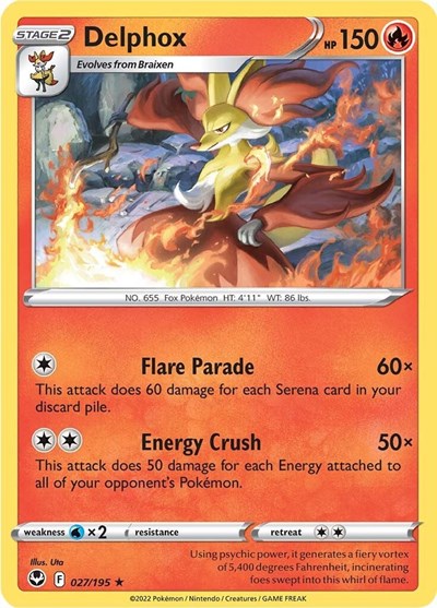 Delphox - 27/195 - Rare Reverse Holo