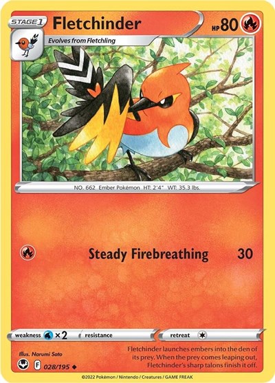 Fletchinder - 28/195 - Uncommon
