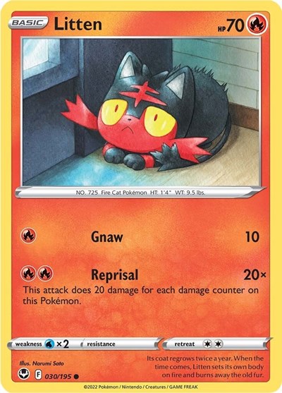 Litten - 30/195 - Common Reverse Holo