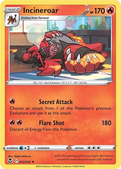 Incineroar - 32/195 - Rare