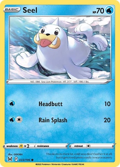 Seel - 33/196 - Common Reverse Holo