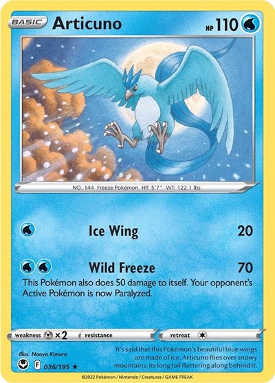 Articuno - 36/195 - Holo Rare Reverse Holo