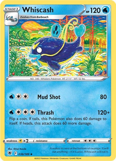 Whiscash - 36/189 - Uncommon Reverse Holo