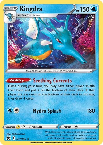 Kingdra - 37/196 - Holo Rare Reverse Holo
