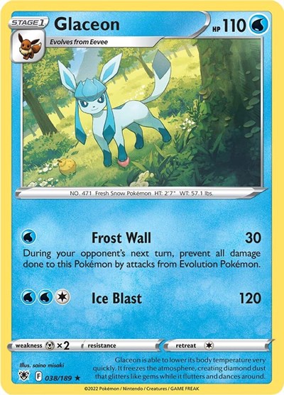 Glaceon - 38/189 - Rare Reverse Holo