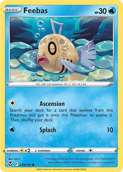 Feebas - 39/195 - Common Reverse Holo