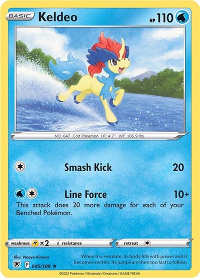 Keldeo - 45/189 - Holo Rare Reverse Holo