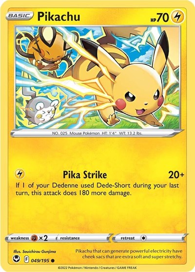 Pikachu - 49/195 - Common Reverse Holo