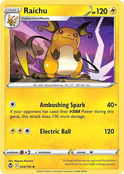 Raichu - 50/195 - Uncommon Reverse Holo