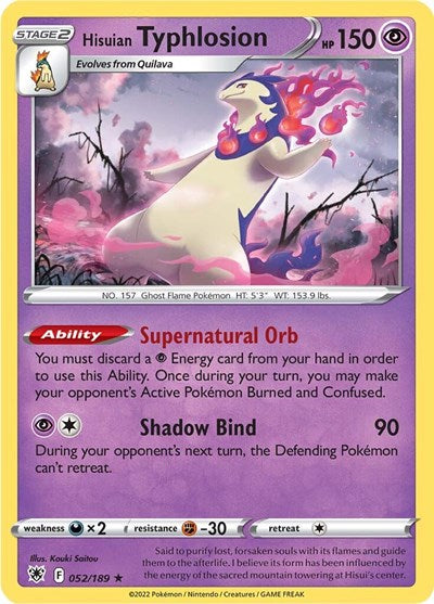 Hisuian Typhlosion - 52/189 - Holo Rare Reverse Holo