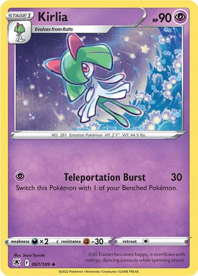Kirlia - 61/189 - Uncommon Reverse Holo