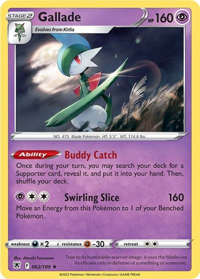 Gallade - 62/189 - Holo Rare Reverse Holo