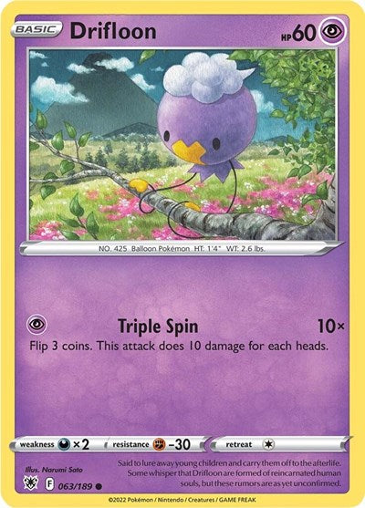 Drifloon - 63/189 - Common Reverse Holo