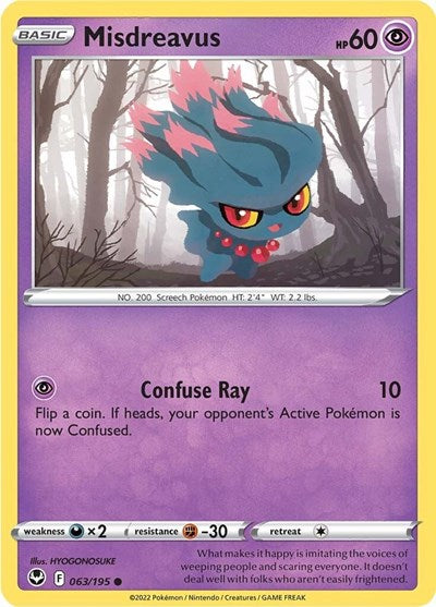 Misdreavus - 63/195 - Common Reverse Holo