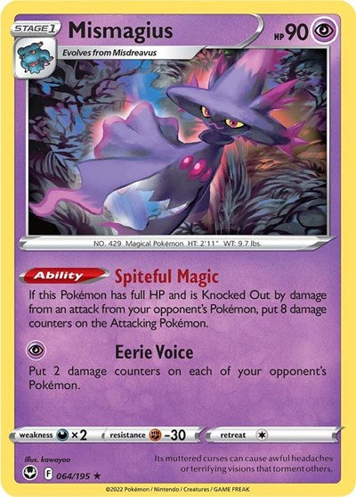 Mismagius - 64/195 - Rare Reverse Holo
