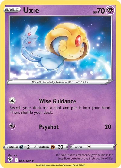 Uxie - 65/189 - Uncommon Reverse Holo