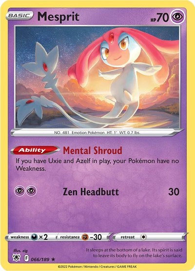 Mesprit - 66/189 - Holo Rare Reverse Holo