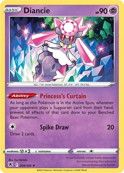 Diancie - 68/189 - Holo Rare
