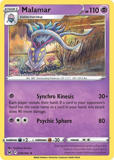 Malamar - 78/196 - Rare Reverse Holo