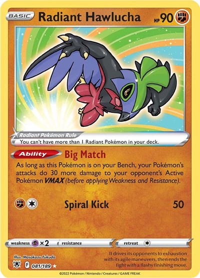 Radiant Hawlucha - 81/189 - Ultra Rare