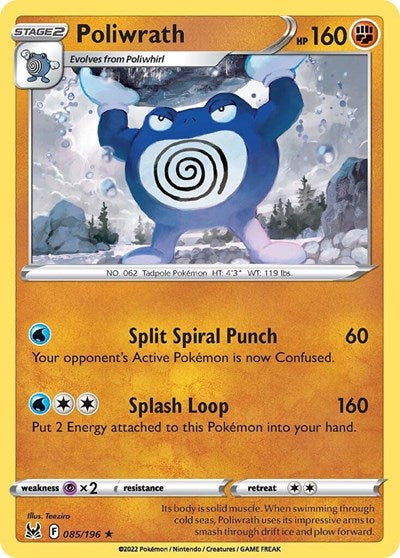 Poliwrath - 85/196 - Rare Reverse Holo