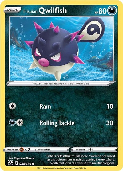 Hisuian Qwilfish - 88/189 - Common Reverse Holo