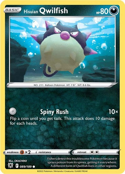 Hisuian Qwilfish - 89/189 - Common Reverse Holo