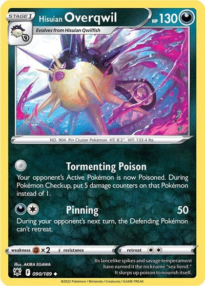 Hisuian Overqwil - 90/189 - Uncommon Reverse Holo