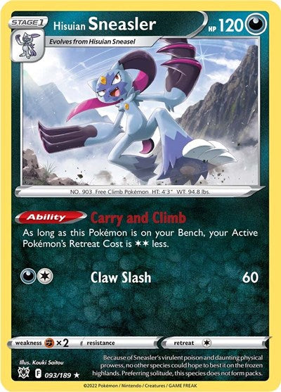 Hisuian Sneasler - 93/189 - Holo Rare Reverse Holo