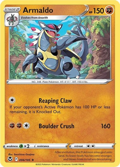 Armaldo - 96/195 - Rare Reverse Holo