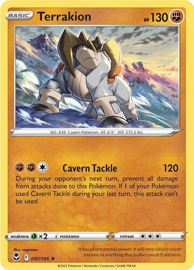 Terrakion - 97/195 - Holo Rare Reverse Holo