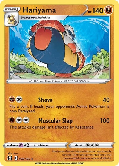 Hariyama - 98/196 - Uncommon Reverse Holo
