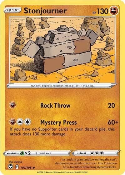 Stonjourner - 101/195 - Uncommon Reverse Holo