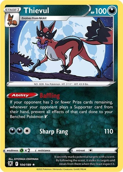 Thievul - 104/189 - Rare Reverse Holo