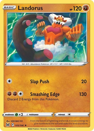 Landorus - 105/196 - Rare Reverse Holo