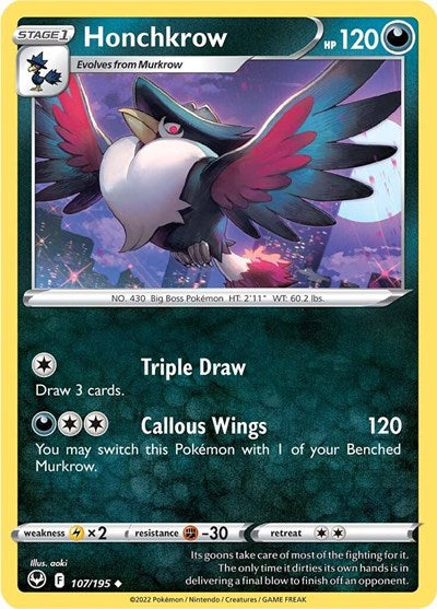 Honchkrow - 107/195 - Uncommon Reverse Holo