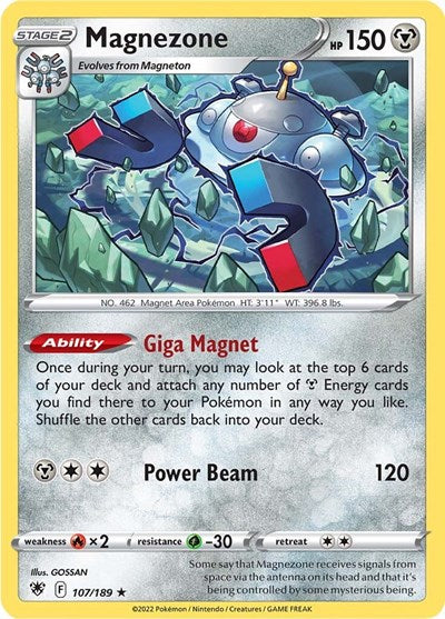 Magnezone - 107/189 - Holo Rare Reverse Holo