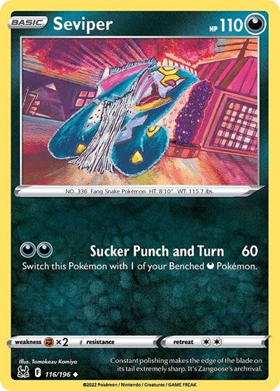Seviper - 116/196 - Uncommon Reverse Holo