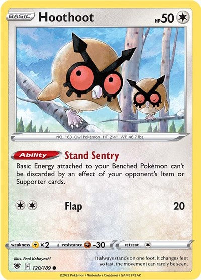 Hoothoot - 120/189 - Common Reverse Holo