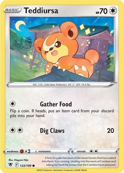 Teddiursa - 122/189 - Common Reverse Holo